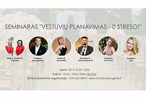 Spalio 29 dieną Kaune vyks seminaras „Vestuvių Planavimas - 0 streso!“